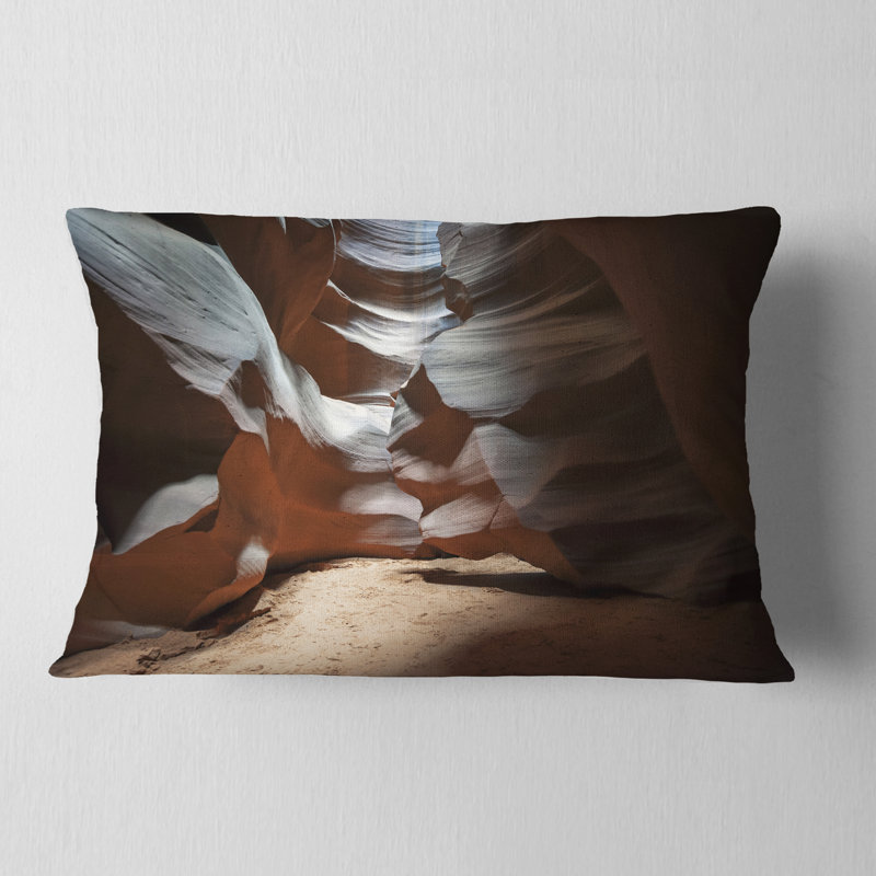 Coussin lombaire intérieur paysage foncé Canyon Antelope