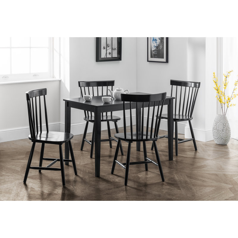 Darielle Dining Table, Satin Black