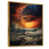 Toile avec cadre flottant or