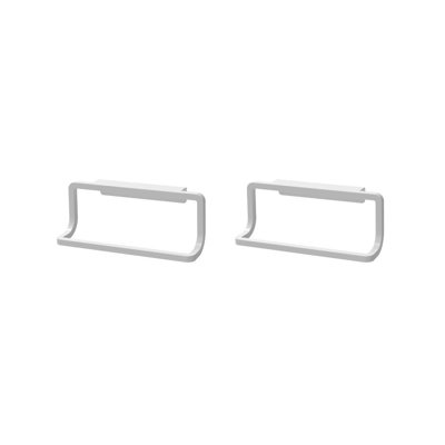 Porte-serviettes de cuisine, porte-serviettes de cuisine décoratifs pour armoire, paquet de 2 (blanc)