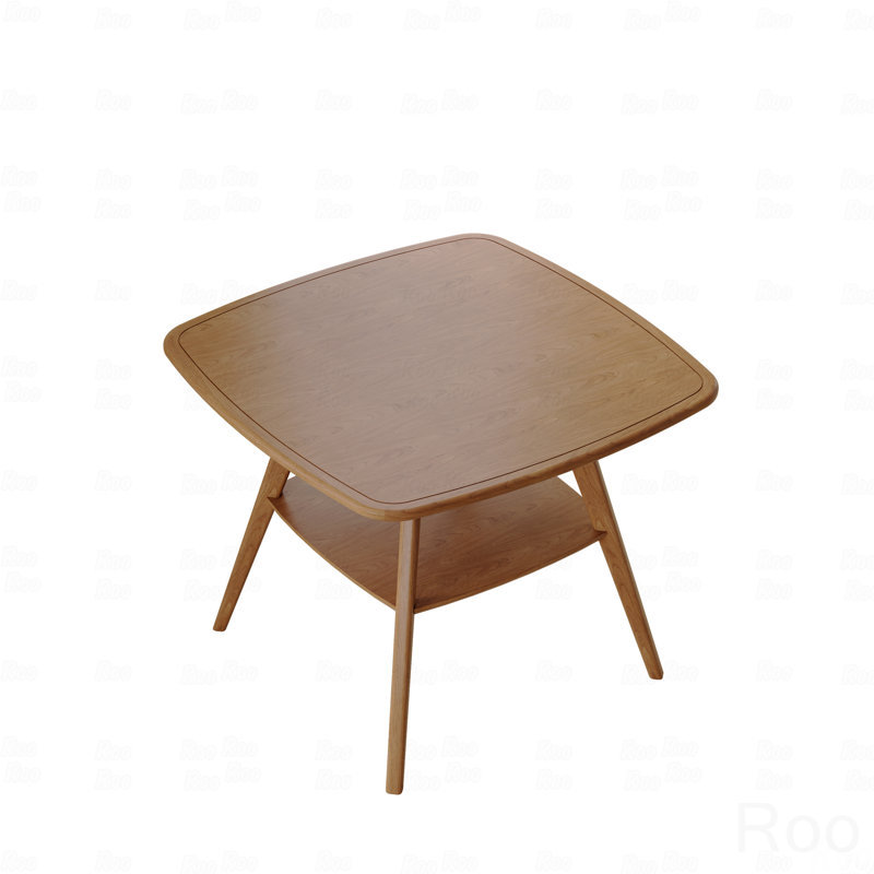 Table de salle à manger avec tablette de rangement, bois moderne