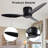 Flush Mount Ceiling Fan Without Light, 3 Reversible Blades, With 6 Speeds Reversible Dc Motor,Low Profile Ceiling Fan With No Light For Living Room Kitchen Bedroom-518601778