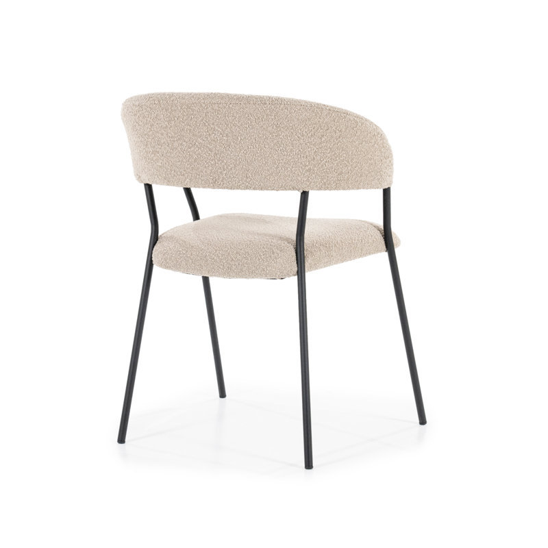 Dining Chair Upholstered Arm Chair, Taupe