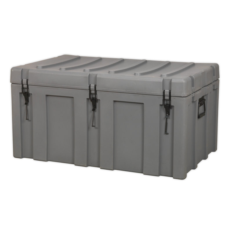 Symple Stuff Morones 102cm W 237L Water Resistant Plastic Lockable Deck Box in Grey