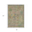 Tapis intérieur / extérieur 8 pi x 10 pi bleu sarcelle et mauve lavable