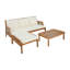 Ensemble de canapés de patio moderne, osier en bois d'acacia