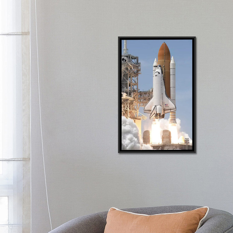 Reproduction d'art graphique sur toile tendue, «Space Shuttle Atlantis Lève Off from Its Lancers At Kennedy Space Center, Florida V» par Stocktrek Images