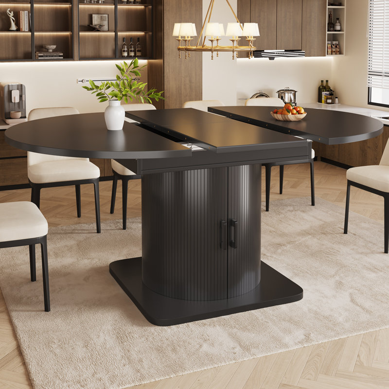 Extendable Dining Table, black