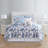  Blue/White Microfiber 8 Piece Comforter Set-920694312