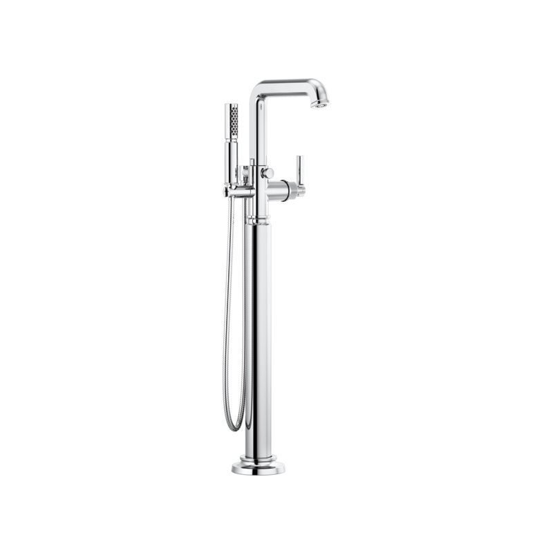 Invari® Single-Handle Floor Mount Tub Filler, Chrome, Lever