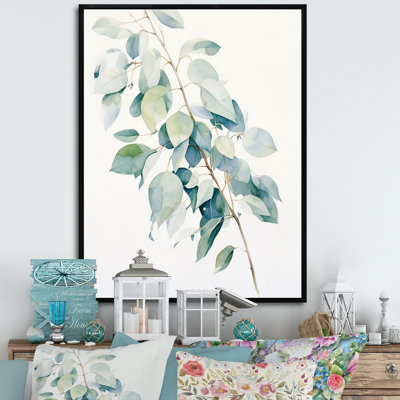Vert, blanc, minimalisme, eucalyptus Essence III