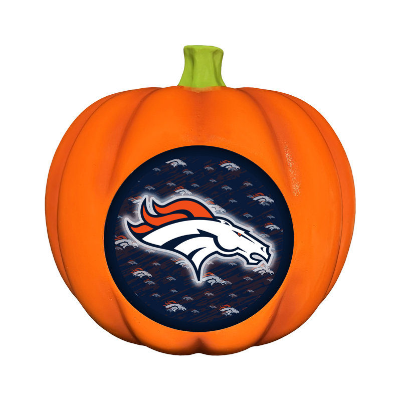 Décoration de citrouille en résine NFL Denver Broncos | 10 po
