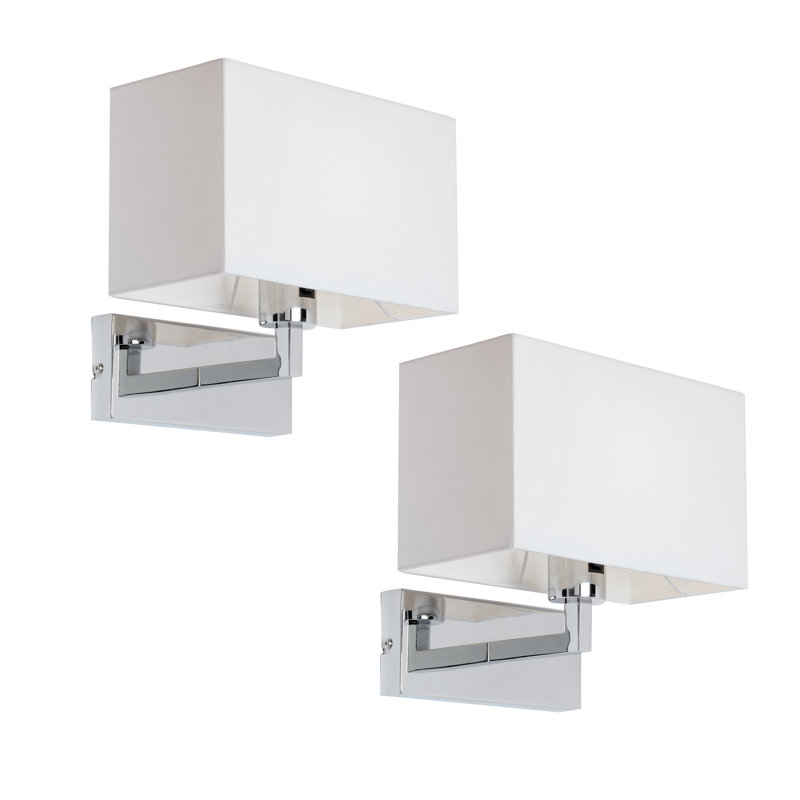 Sempronius Steel (accents) Armed Sconce, Chrome