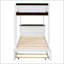 Lit superposé simple au-dessus de simple avec lit gigogne simple-826764434-826764433