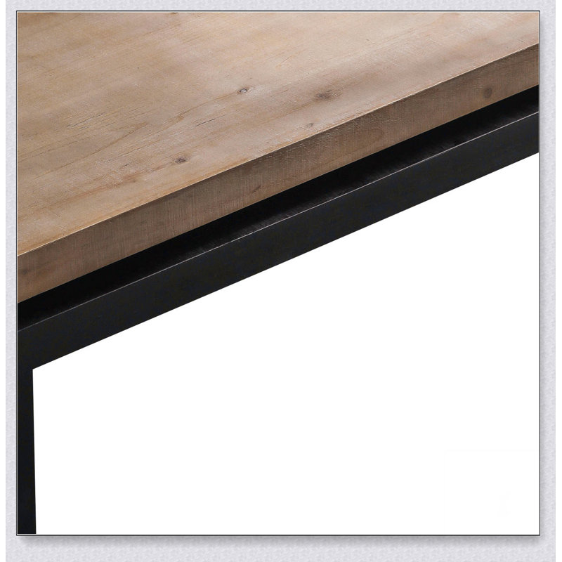 et table de salon en bois naturel et polyvalent Table basse à 2 niveaux Table de table en bois