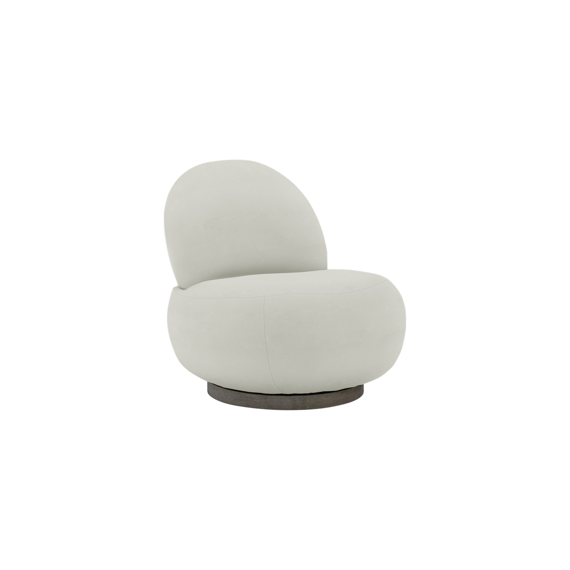 Caicos Swivel Patio Chair with Cushions, Light Grey Vinyl 6503-010