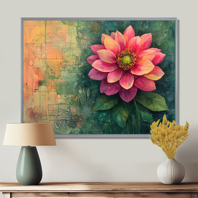 Ihne Vintage Dalia Spring Symphony I - Dahlia Canvas Wall Art
