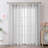 Farmhouse Striped Tufted Rod Pocket Sheer Curtain Pair-161395978-161395989