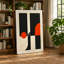 Vertical Forms in Motion Geometric - Wrapped Canvas-131764298-131764299