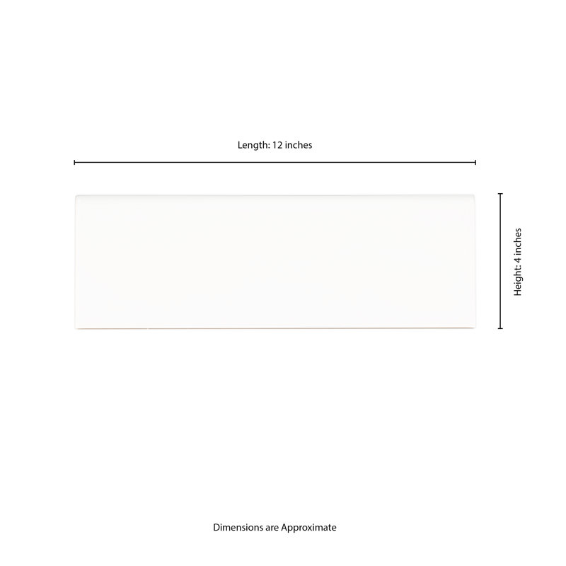 Metro 12'' L x 4'' W Ceramic Bullnose Tile Trim