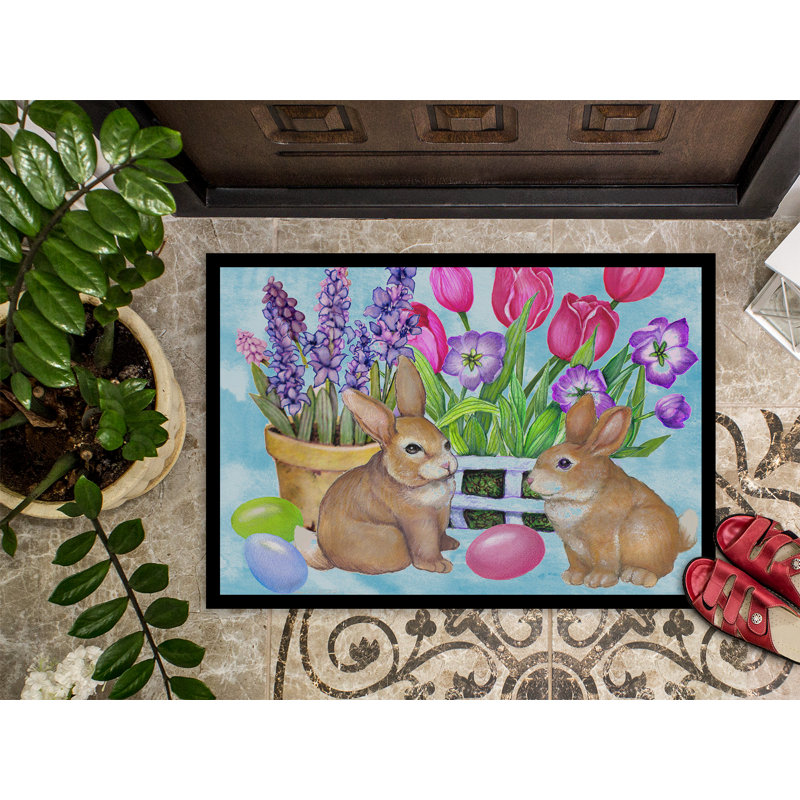 Wadell Non-Slip Easter Outdoor Doormat, Rectangle 2' x 3'