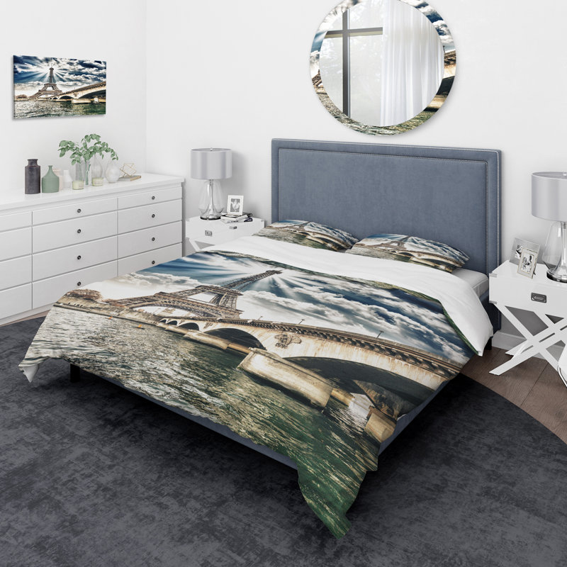 Ensemble de housse de couette global inspiration, Housse simple + 1 taie décorative