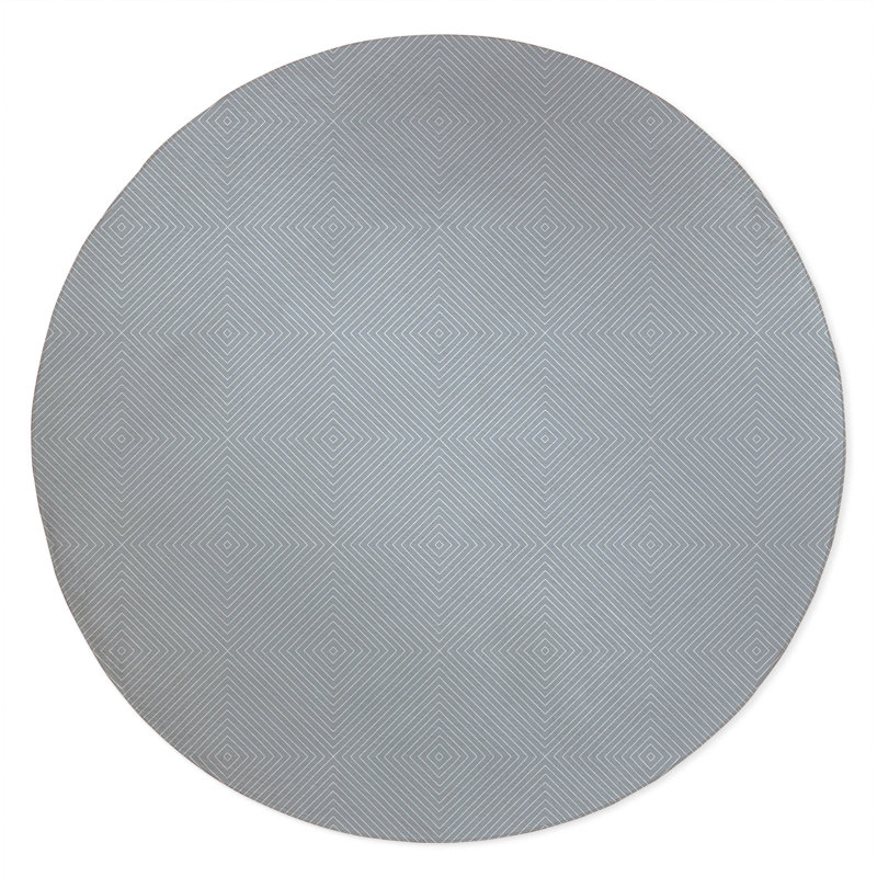 Eye Chev Non-Slip Outdoor Rug, Round 5'