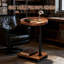 Table d'appoint en forme de C avec roulettes et table de bout pivotante à 360 ° à hauteur réglable pour canapé, chevet, salon, chambre à coucher et petits espaces