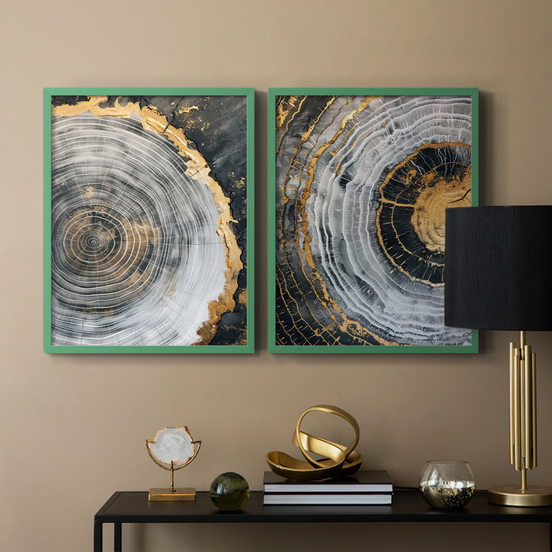 Série ABSTRACT CCxxv - reproduction encadrée de qualité supérieure - prête à être accrochée - aucun clou requis - aucun clou requis