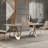 Modern Rectangular Rock Slab Dining Table Sets-102533356