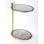 Ciro Metal & Mirrored Side Table