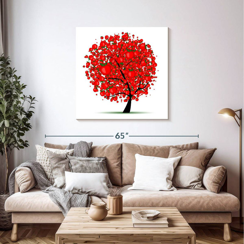 Harnek Red Apple Tree, 39" H x 39" W