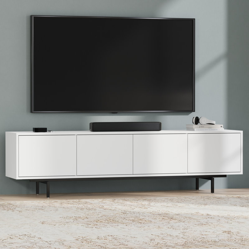Cambridge 4 Door TV Console for TVs up to 85", White