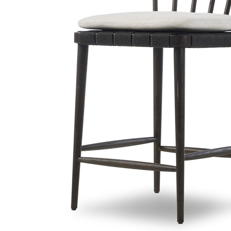 Kershaw Upholstered Stool with Solid Wood Frame