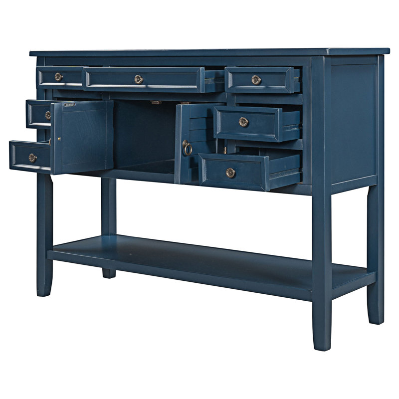 Armoire d'appoint 2 portes Dente, Bleu marine