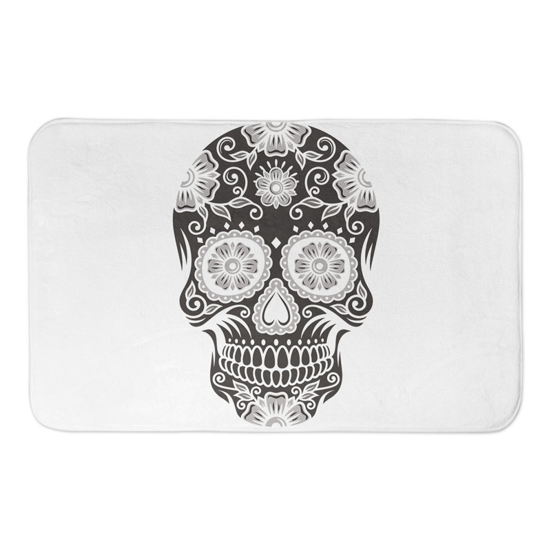 Tapis pour salle de bain sugar skull Bawden