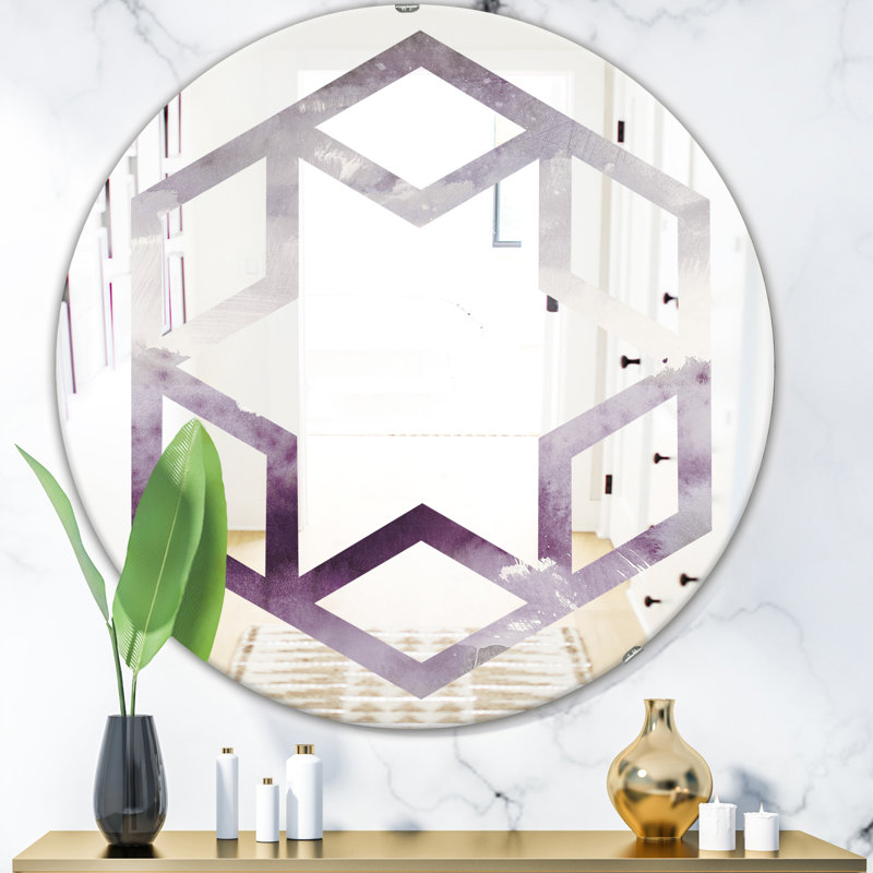 Miroir mural Hexagon Star Midnight at the Lake II, 23,6 po x 23,6 po