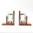 Decorative Wooden Bookend with Hourglass | Tabletop Object
