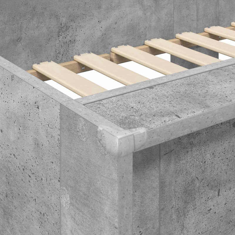 120 X 200cm Bulk Bed, Concrete Grey