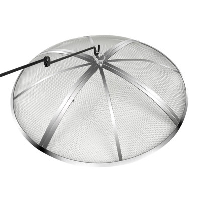 10.3 lb. Silver 40 in. x 40 in. Fire Pit Lid Fire Pit Accessory
