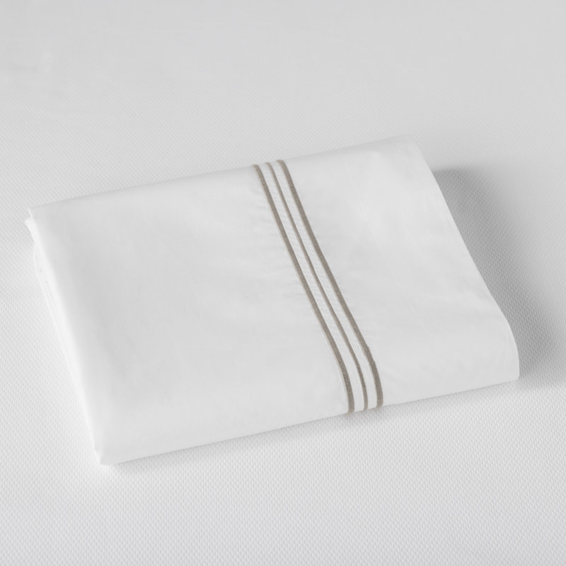 Trio Flat Sheet, Full/Queen Flat Sheet, Pearl Gray