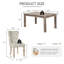 Ensemble de table de salle à manger 7 pièces, table de cuisine rectangulaire Farmhouse et 6 chaises de revêtement, beige-132135065