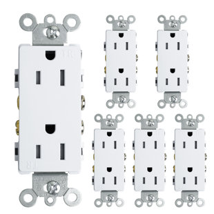 3012 3013 15 Tamper Resistant Duplex Outlet (Set of 6)