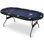 Table de poker pliable de 84 po, tables de poker pliables pour 10 joueurs avec feutre de qualité casino, rails rembourrés et porte-gobelets, table de poker portable pour Texas Holdem