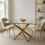 with Glass Base Dining Table-1415236073