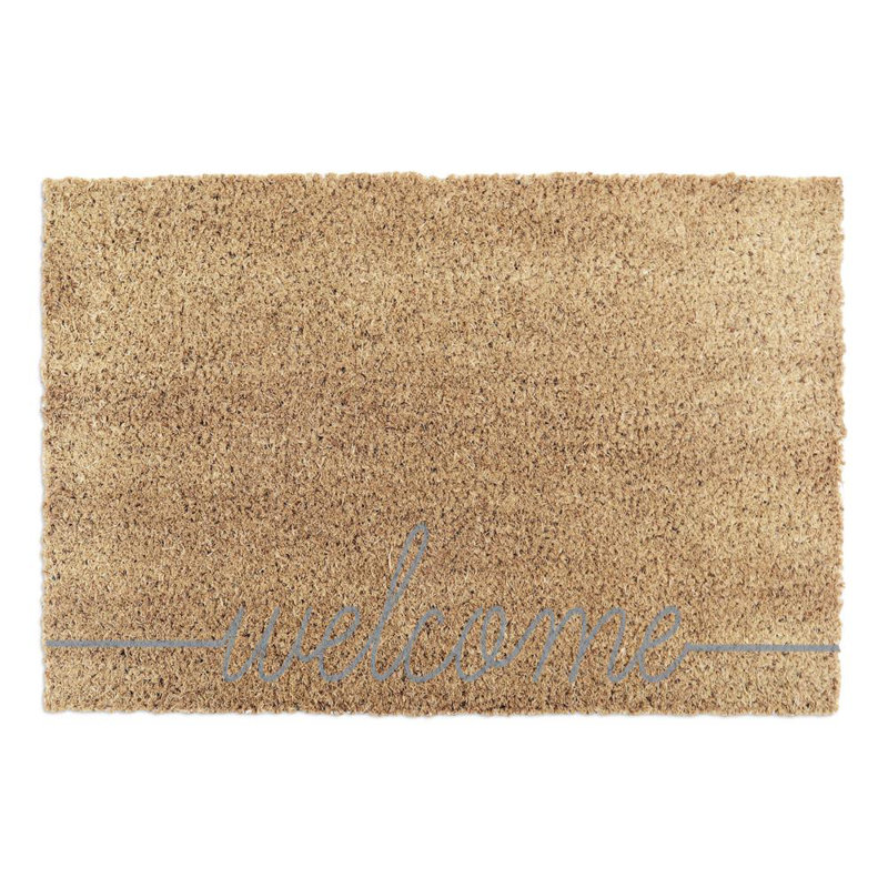 Non-Slip No Pattern Doormat, Brown/Grey