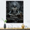 Hindouisme Shivas Somber ardoise encadrée sur toile