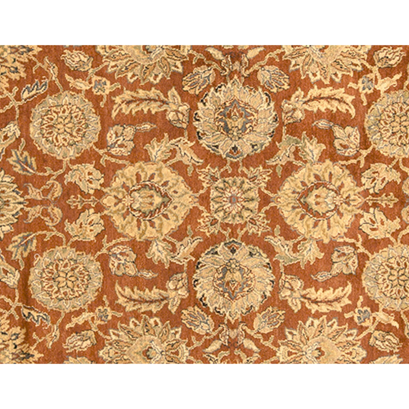 Tapis rouge et crème noué à la main de haute qualité