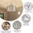 Drum Semi-Flush Mount Ceiling Light with Crystals, 5-Light Stainless Steel Chandeliers for Bedroom