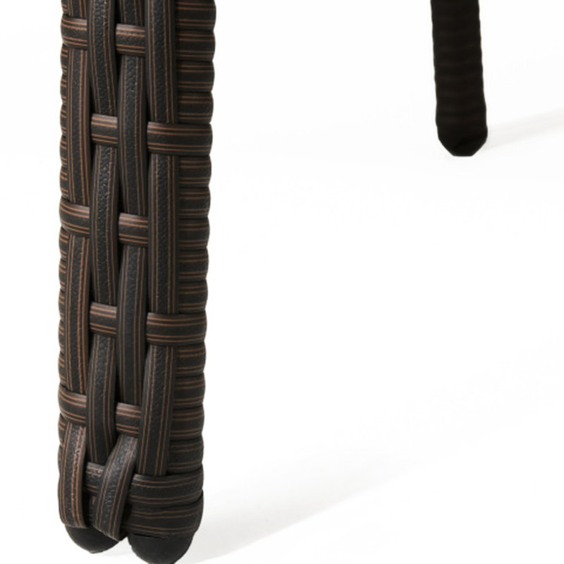 Chaises empilables pour l'extérieur, 4 pièces, résine brune, structure en fer, coussins d'eau, accoudoirs courbés, profondeur de 25,1 pouces, largeur de 30,06 po, hauteur de 35,47 po pour la terrasse, profondeur du produit, largeur, hauteur